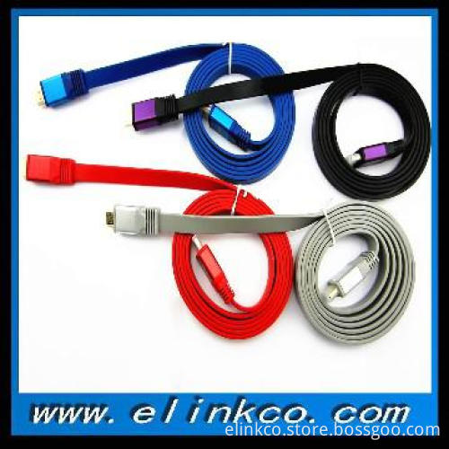 high version premium flat HDMI cable type A Aluminum shell support 3D